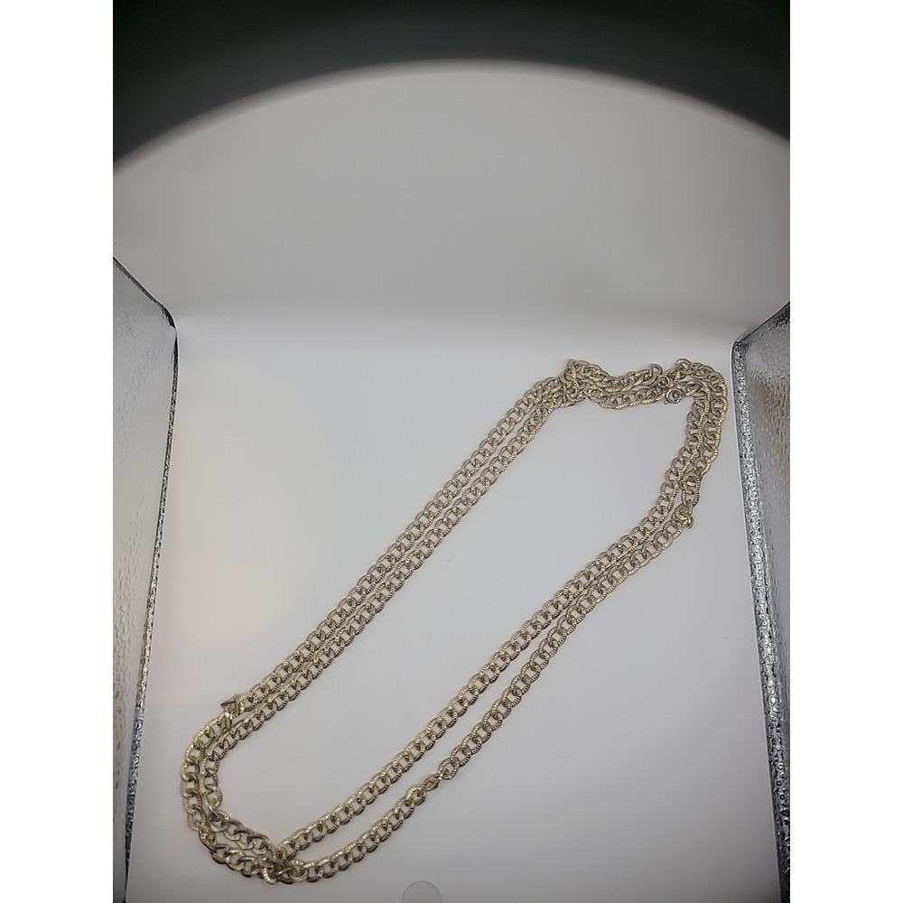Vintage Gold Tone Chain Flapper Link Long Stackable‎ Womens Jewelry Costume
